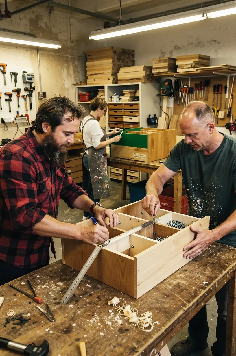 Collaborating with storage studios for custom organization solutions